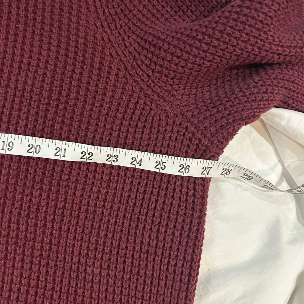 OAK HILL‎ Men's Cotton Waffle Sweater Burgundy 3XL
